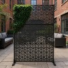 Freestanding Outdoor Privacy Screen,  Metal Decorative Privacy Screen Panels, for Climbing Plants, Ideal for Patio, Balcony, Deck - 4 of 4