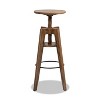 PAGED 38" High Bar Stools Modern Upholstered Counter Stools with Resin Rattan Back, Set of 3, Arms and Wooden Legs for Pub, Dining Room - 2 of 4