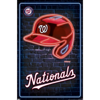 Trends International MLB Washington Nationals - Logo 22 Framed Wall Poster  Prints Black Framed Version 14.725 x 22.375