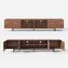 Luck Live Mid-Century Modern TV Stands 94.48"  Consoles,up to100'' Media Centerw/ Cabinets & wood Doors&Metal Frame,Walnut-colored - 2 of 4