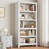 71" Tall 5-Tier Bookcase w/Adjustable Shelves, 31.5in Width Farmhouse Wooden Bookshelf for Living Room, Office, Library - 4 of 4