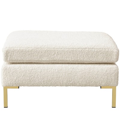 Pillowtop Ottoman in Sheepskin Natural Cream - Skyline Furniture