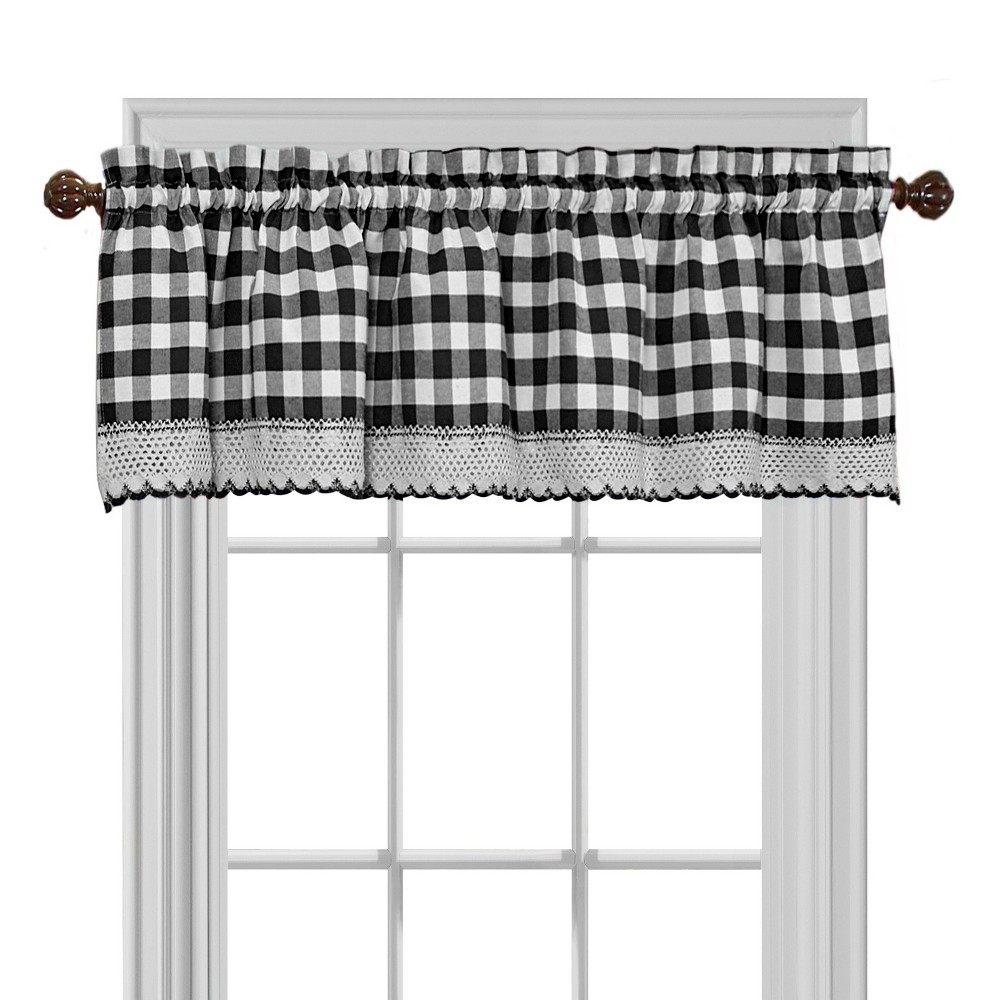 Buffalo Check Window Curtain Valance, 58x14