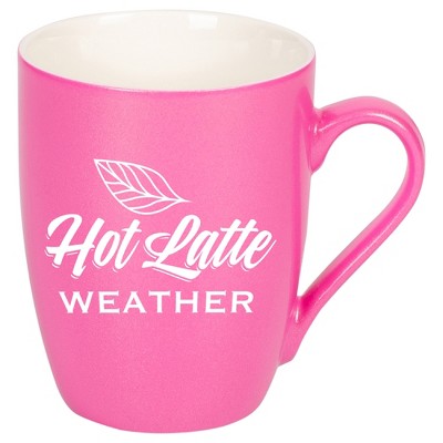 Elanze Designs Hot Latte Weather Princess Pink 10 ounce New Bone China Coffee Cup Mug