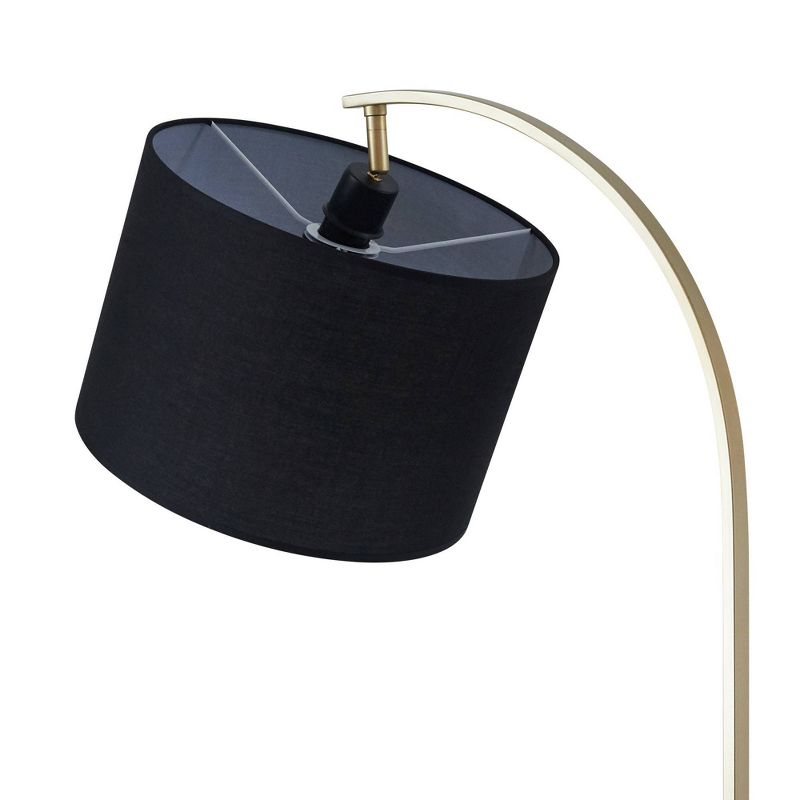 65&#34; Lana Arc Floor Lamp with Table and USB Port&#160;Black - Teamson Home, 5 of 9