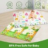 Skirfy Baby Play Mat, Extra Large 78" x 70" Reversible Foam Play Mat, Non-Toxic Foldable Animal Print Waterproof Crawling Mat - 3 of 4