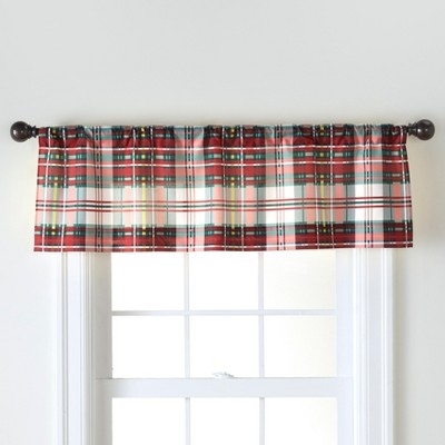 Lakeside Tartan Plaid Valance - Rustic Farmhouse Window Curtain