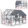 Wooden Catio Outdoor Cat Enclosure with Waterproof Cover, 2 Condos, 6 Platforms, Bridge, Doors - 3 of 4