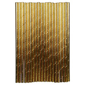 20ct Paper Straws Gold - Spritz™ - 1 of 2