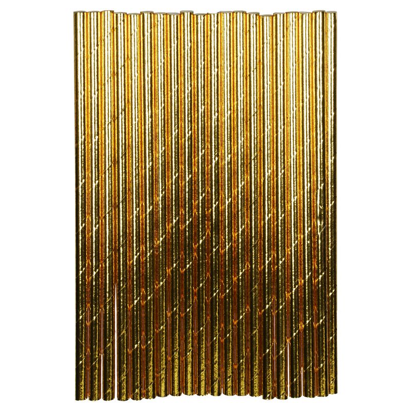 20ct Paper Straws Gold - Spritz&#8482;, 1 of 11