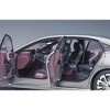 Lexus LS500h Manganese Luster Gray Metallic with Crimson and Black Interior 1/18 Model Car by Autoart - 4 of 4