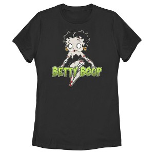 Women's Betty Boop Halloween Zombie Logo T-Shirt - 1 of 4