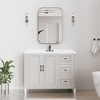 Lirago Framed Recessed Wall mounted Bathroom Vanities Medicine Cabinet with Mirror with Shelves 36x24 Black - 3 of 4