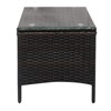 3-Piece Wicker Patio Conversation Set with White Cushion - 4 of 4
