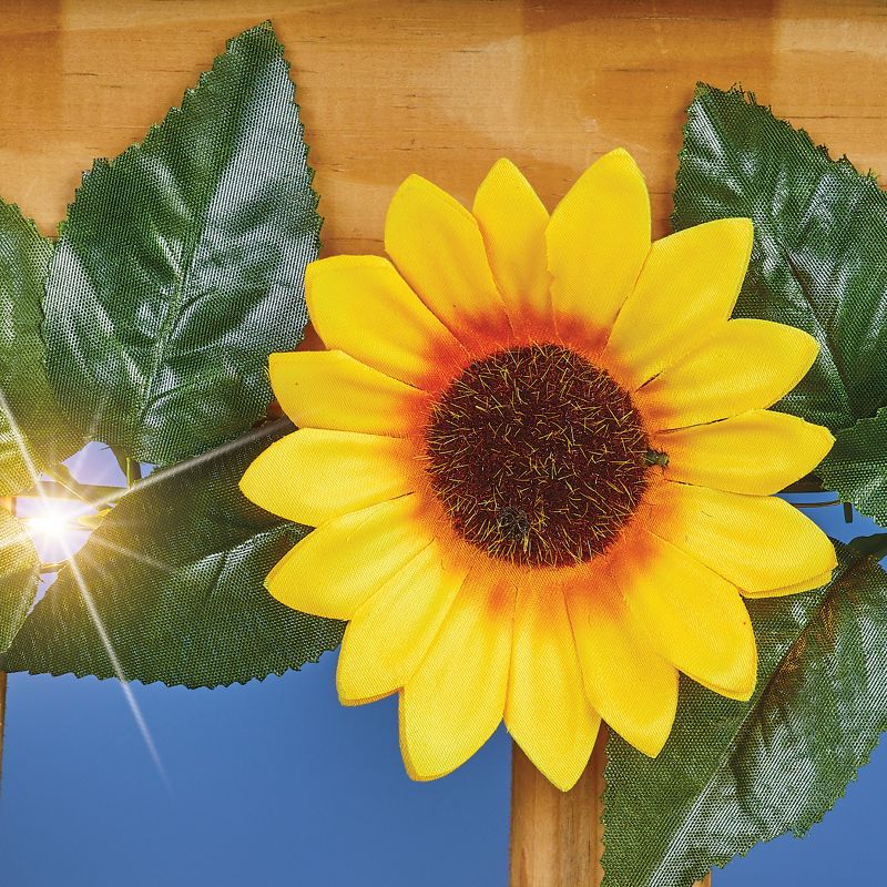 Collections Etc Solar Powered Sunflower String Lights - Set of 10 NO SIZE, 4 of 5