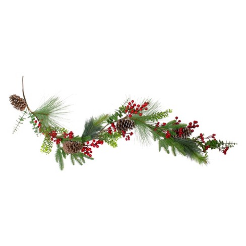 Holly and Pine Boughs With Red Berries Christmas Decor Large Pine Snow  Berry Boughs Winter Stems Great for Wreaths P 