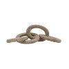 13" Decorative Beige Marble Stone Chain Link Tabletop Accent Piece Decor - 4 of 4