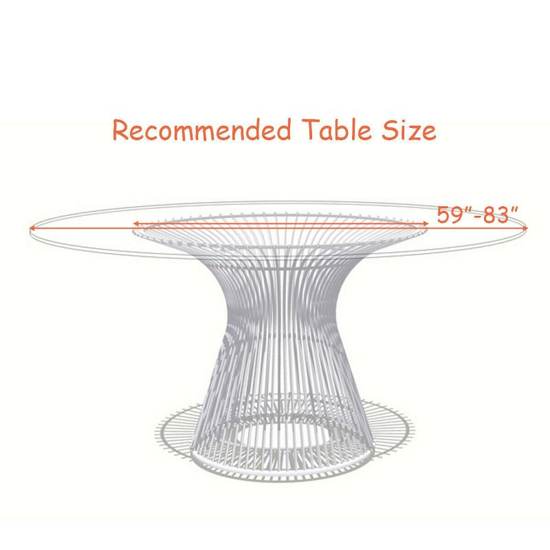 Costway 10 pcs 120'' Round Tablecloth Polyester For Home Wedding Restaurant Party White, 3 of 10