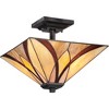 Quoizel Lighting Asheville 2 - Light Semi-Flush Mount in  Valiant Bronze - 3 of 4