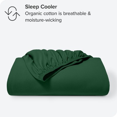 Queen Beige Organic Cotton Jersey Deep Pocket Fitted Sheet