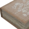 SEVOBAL Party Decorations and Accessories Set of 2 Decorative Book Boxes with Floral Motifs for Home Storage, Brown Multi, 11"*4"*8" - 4 of 4