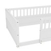 KWPZQEB Twin Size Montessori Toddler Floor Bed for Girls and Boys, Wood Bed Frame with Removable Safety Guardrails & Wood Slats - 4 of 4