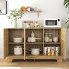 Accent Buffet Cabinet, Anti-tip Sideboard Storage Cabinet With Adjustable Shelf And 3 Doors - 3 of 4