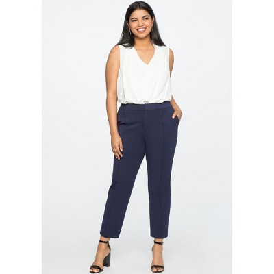 ELOQUII Women's Plus Size The Ultimate Stretch Slim Leg Pant
