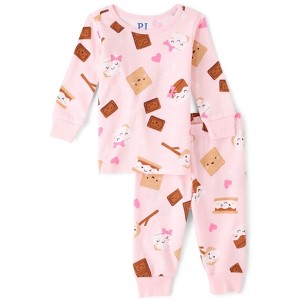 The Children's Place Toddler Girls Long Sleeve S'mores Snug Fit Cotton Pajamas - 1 of 3