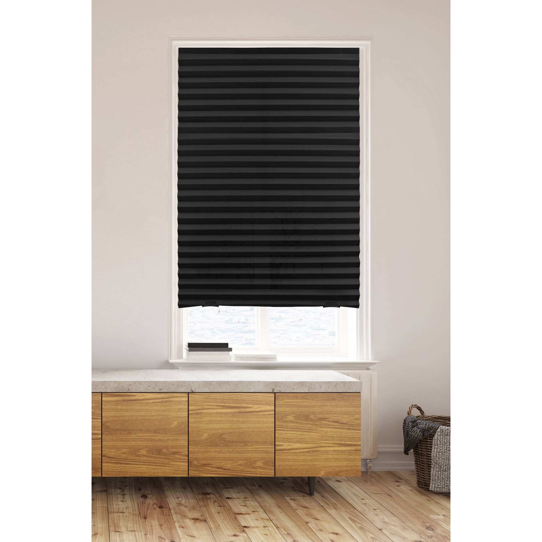 36"x72" Lumi Home Furnishings Pleated Paper Window Shade Cordless Self-Adhesive Indoor Blinds