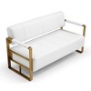 57.9" W Loveseat Sofa, 2 Seat Couch With Metal Armrests, Wide Thick Backrest, High-density Foam Seat Padded, Accent Love Seats - 2 of 4