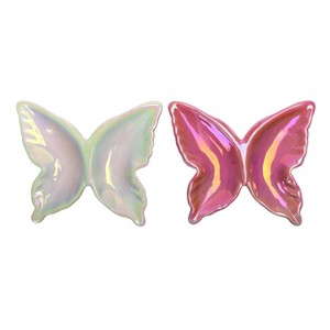 Transpac Small Dol Butterfly Plates Set of 2 Spring Home Decorations - 1 of 1