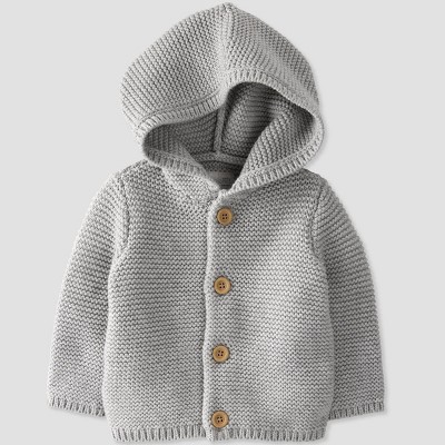 Little Planet by Carter’s Organic Baby Cardigan - Gray 3M