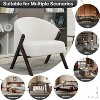 Modern Accent Chair, Mid Century Accent Chair with PU, Upholstered Comfy Reading Chair, Armless Side Sofa Chair for Living Room Bedroom - 3 of 4