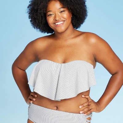 flounce swim top plus size