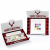 Big Dot of Happiness Prancing Plaid - Christmas and Holiday Buffalo Plaid Money and Gift Card Holders - Set of 8 - 2 of 4