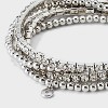 Rhinestone Bracelet Set 5pc - Wild Fable™ Silver - 3 of 3