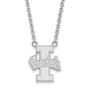 Black Bow Jewelry 10k White Gold Idaho Vandals NCAA Necklace 18 Inch - 1 of 4