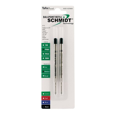 Schmidt Ink Schmidt P900 Ballpoint TC Ball Refill To Fit Parker Ballpoint Pens Medium Black 2 Pack