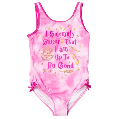 Girls' 'Pretty Peony' Floral Printed One Piece Swimsuit - art