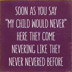 Slickblue Funny Parenting Quote Wood Wall Sign – Rustic 7x7 Home Decor for Moms and Dads, Multiple Color Options - 1 of 3