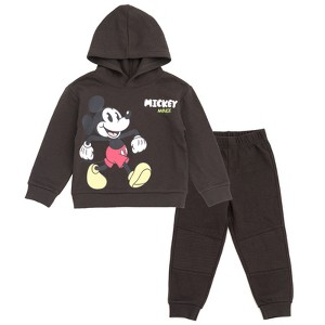 Disney Mickey Mouse Christmas Fleece Pullover Hoodie and Jogger Pants Outfit Set - 1 of 4