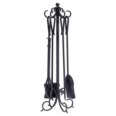 Pleasant Hearth Lewis 5Pc Fireplace Toolset Black