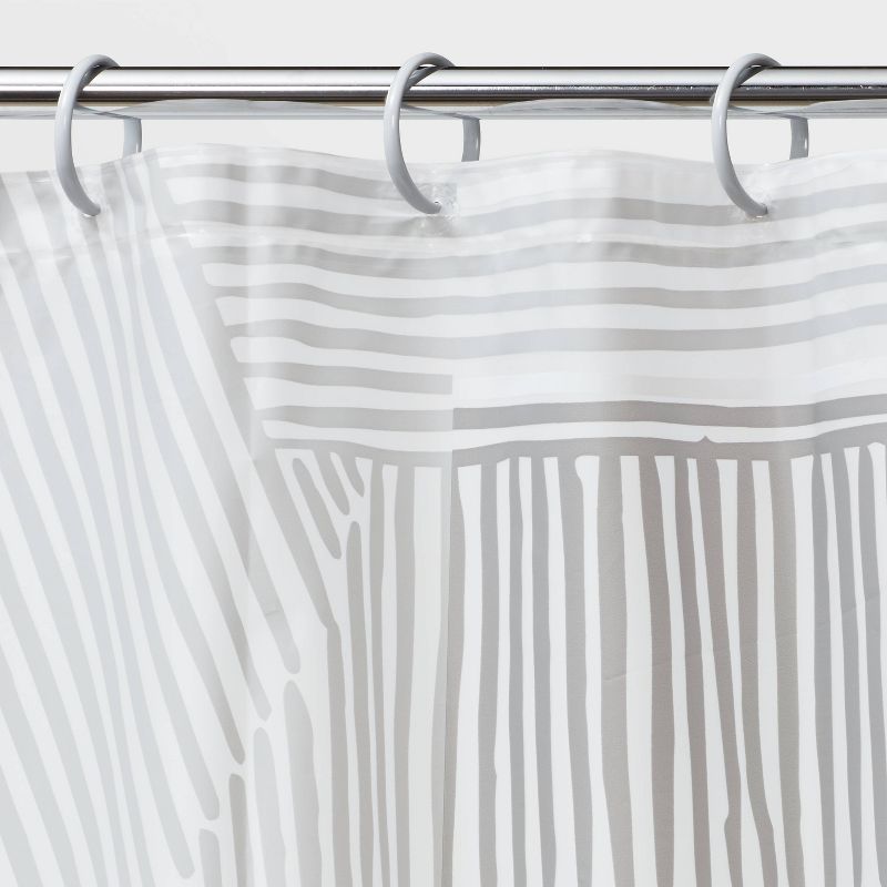 Broken Lines Shower Curtain Gray - Room Essentials&#8482;, 4 of 13