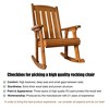 Fortune Candy 1 Person Wooden Rocking Chair with Comfortable Backrest Inclination, High Backrest and Deep Contoured Seat - 2 of 4