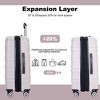 Whisen 5-Piece Set(21/25/29 in.) Luggage Sets Lightweight Suitcase with TSA Lock and Rotating Wheels - 3 of 4