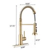 JUJABU Brushed Gold Stainless Steel Kitchen Faucet with Pull-Out Sprayer - Flexible Nozzle for Easy Cleaning and Filling - 4 of 4