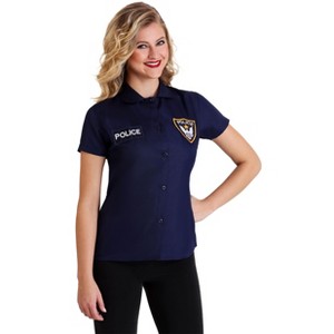 HalloweenCostumes.com Police Women's Shirt - 1 of 3