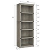 3 Tier Bookcase, Farmhouse Book Shelf with Storage - 2 of 4