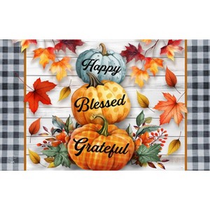 Briarwood Lane Fall Doormat 30x18 Indoor Outdoor Happy Blessed Grateful For Fall Doormat - 1 of 4